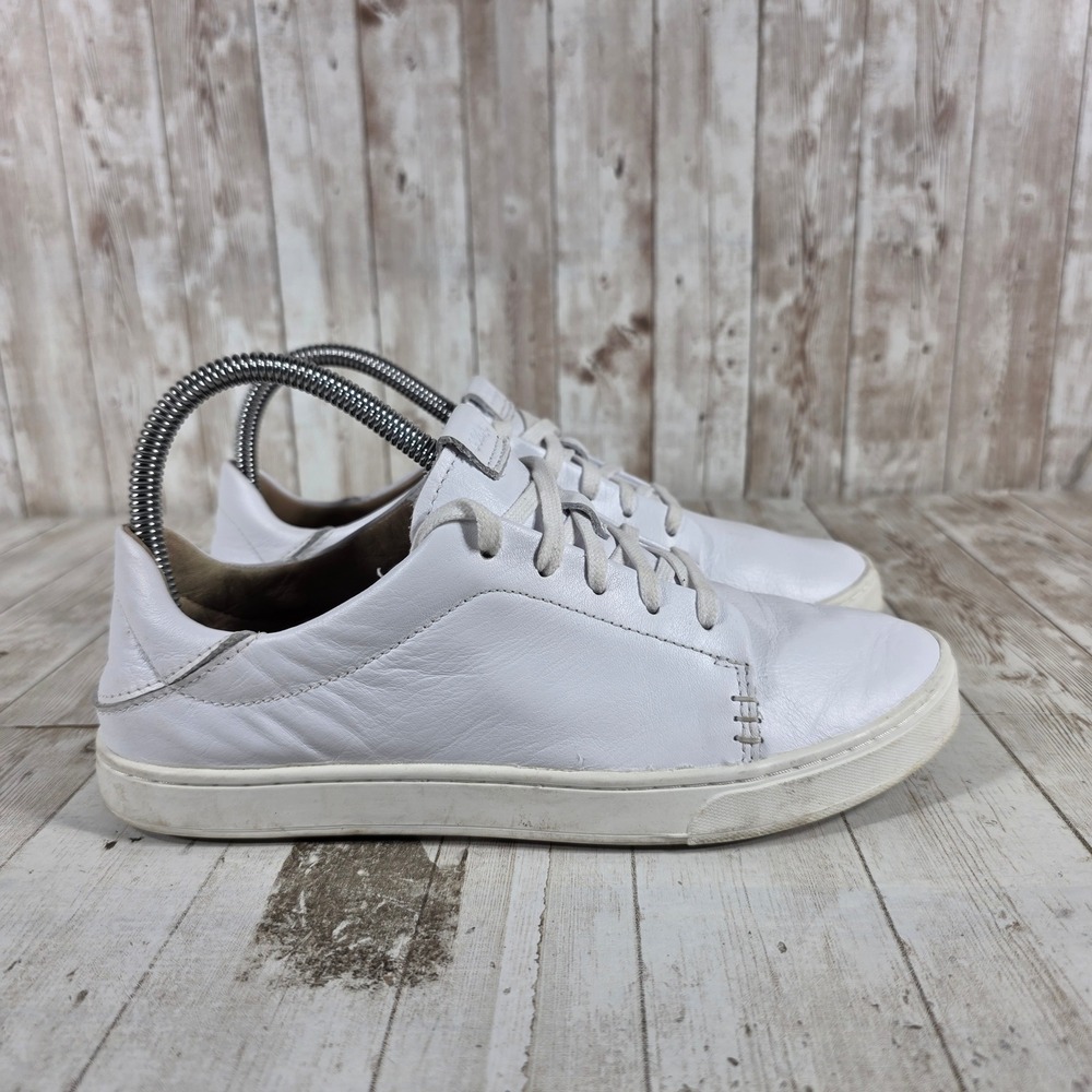 Olukai Pehuea Li Ili Womens White Leather Lace Up Sneakers 20433-4R4R Size 7.5